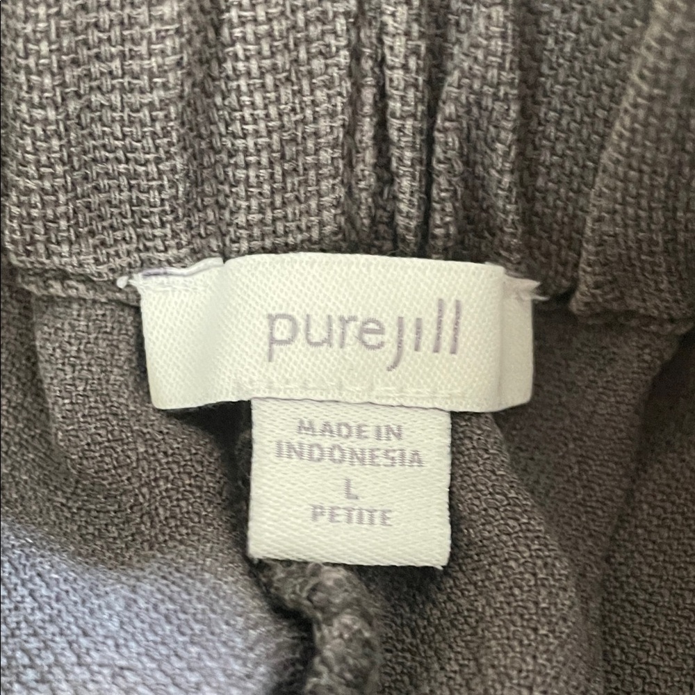 Pure jill Tencel Relaxed Pants Gray Large - Picture 6 of 7